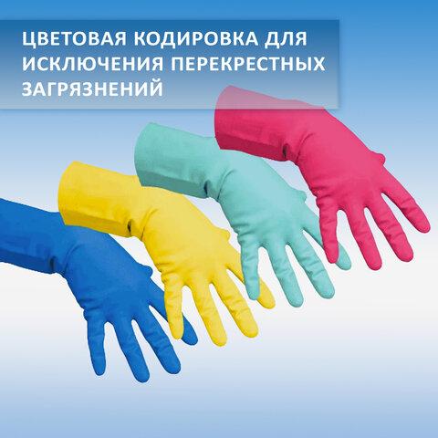 Перчатки МНОГОРАЗОВЫЕ виниловые РОЗОВЫЕ усиленные ГИПОАЛЛЕРГЕННЫЕ, ТР ТС, PROFESSIONAL, размер 8-9, L (большой), вес 90 г, ADM, 31157